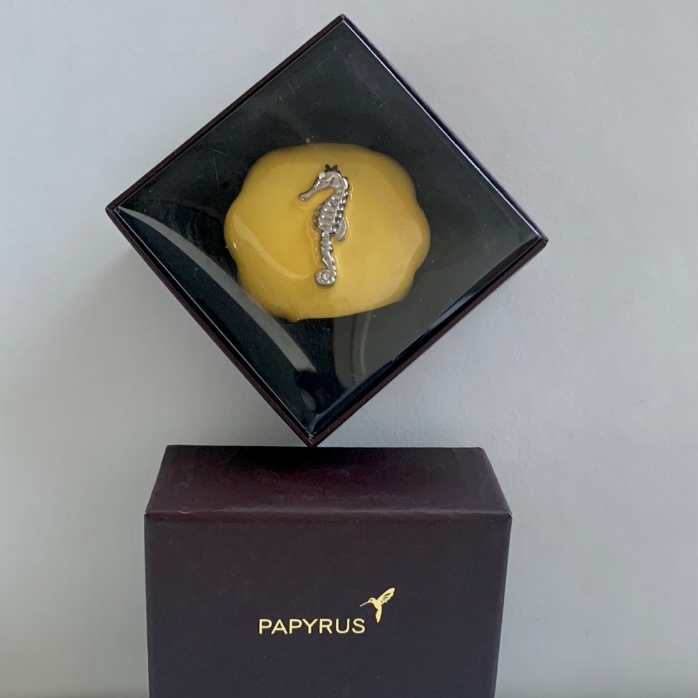 Seahorse Trinket Box- Papyrus